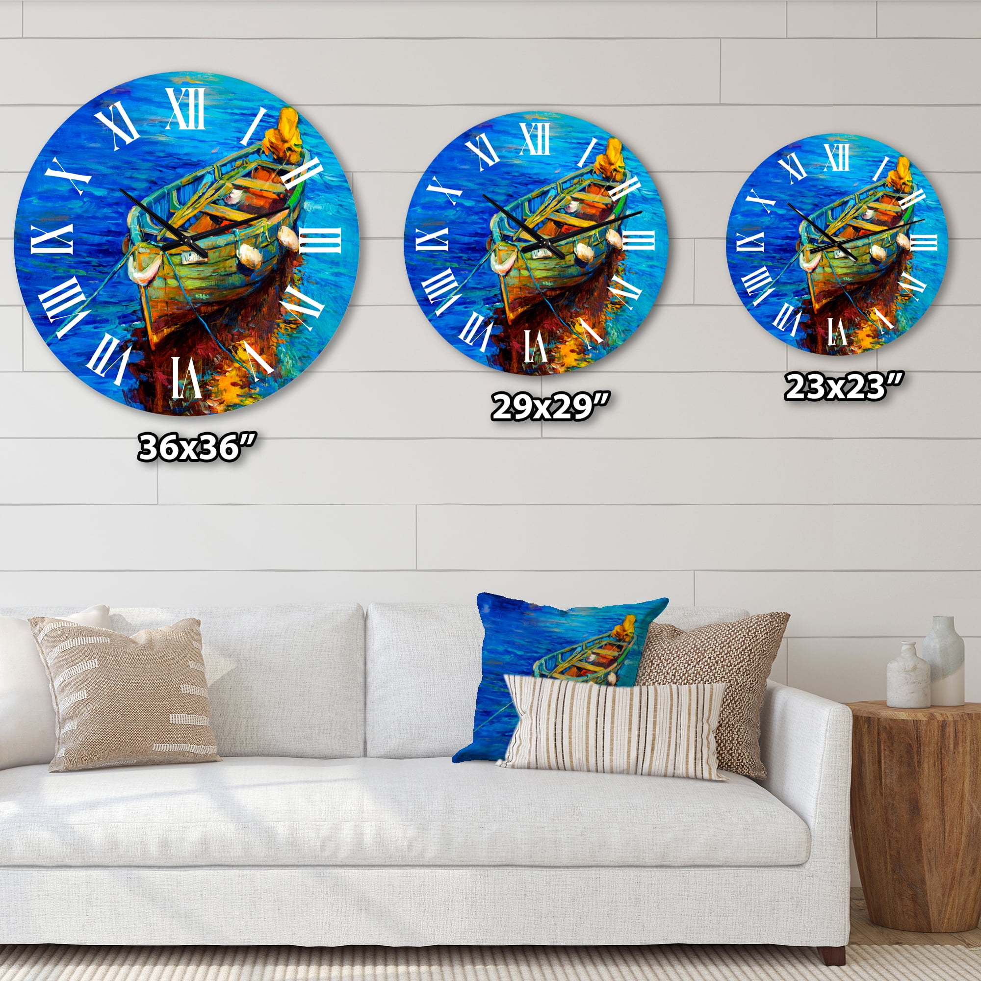 Designart 1 in Coastal Wall Clock
