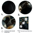 thumbnail image 3 of Designart "Goat Family with Blooms" Animals Framed Wall Art - Traditional Black Goat Entryway Framed Wall Art Print, 3 of 6