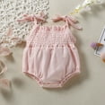 thumbnail image 2 of Zanarzt Infant Girl Romper Jumpsuit Summer Infant Girl Sleeveless Romper Birthday Outfit Cute Girl Summer Clothes Pink,12-18 Months, 2 of 7