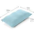 thumbnail image 3 of Premium Microbead Bed Pillow, X-Large Extra Fluffy But Supportive - Ultra Comfortable Sleep with Silk Like Anti Aging Cover 85% spandex/ 15% nylon Breathable, Cooling Sweet Baby Blue, 3 of 5
