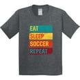 thumbnail image 3 of Inktastic Eat Sleep Soccer Repeat Youth T-Shirt, 3 of 5