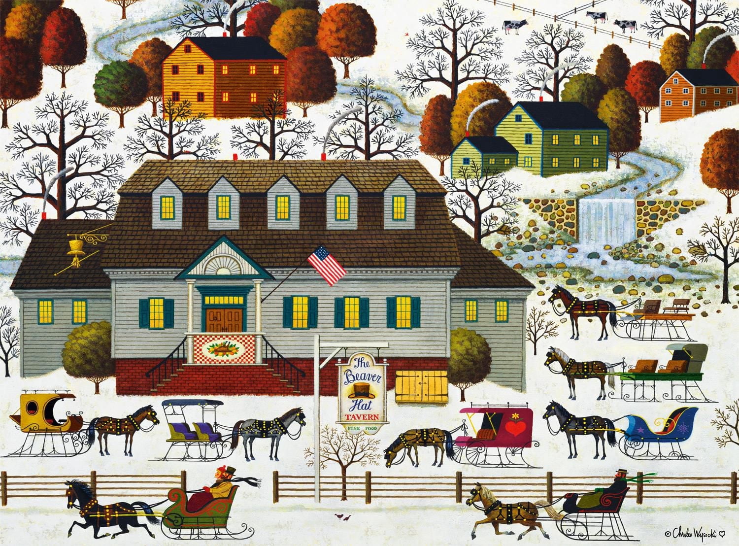 Buffalo Games - Charles Wysocki - Beaver Hat Tavern - 1000 Piece Jigsaw Puzzle