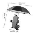 thumbnail image 3 of 360 Degree Rotating Phone Holder Umbrella Mount Automatic Lock Anti-Shake Shock Absorption Thick Silicone Pad Sunshade Adjustable Universal for Bike Motorcycle Electric Vehicle Navigation, 3 of 5
