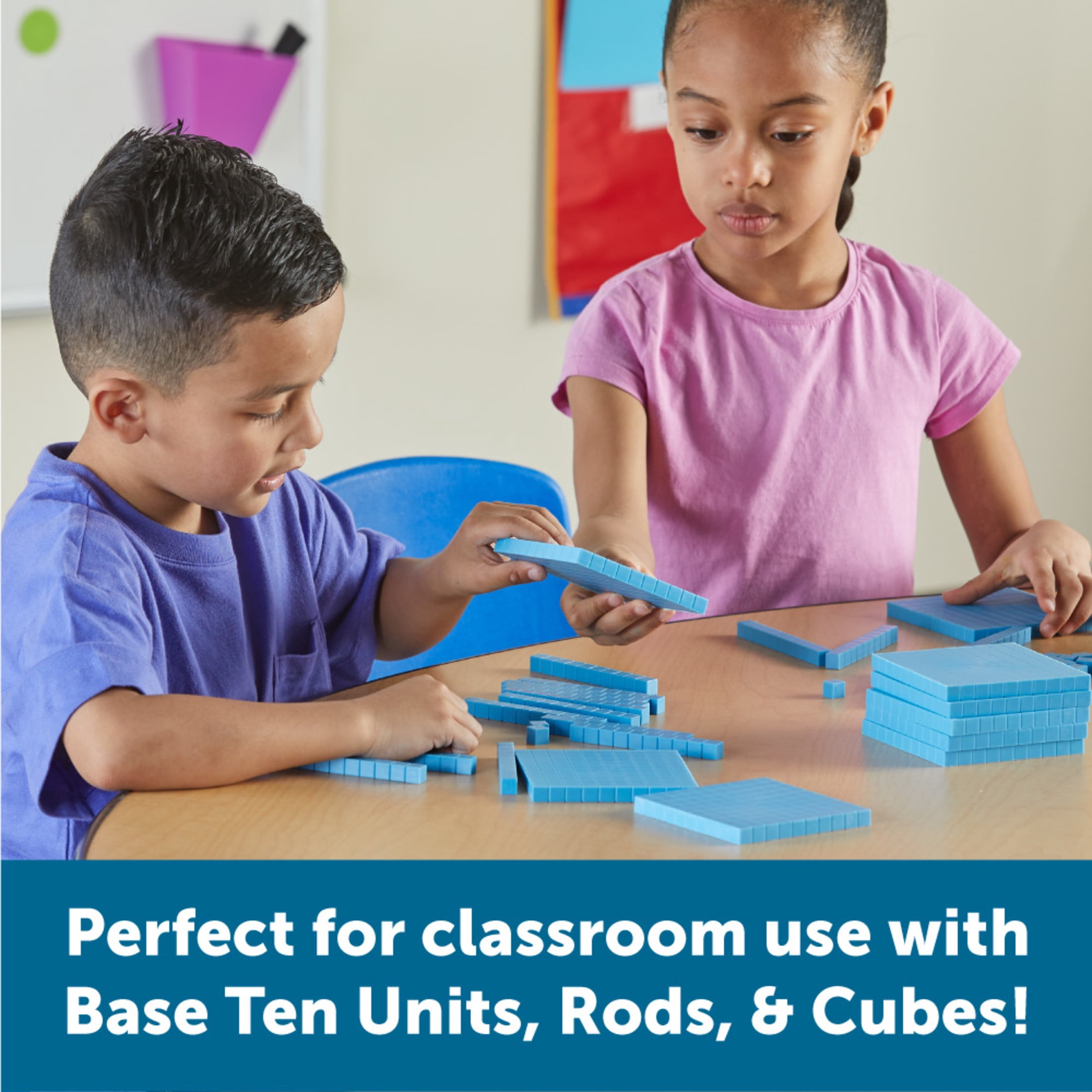 Learning Resources Plastic Base Ten Flats, Math Manipulatives, Ages 6+
