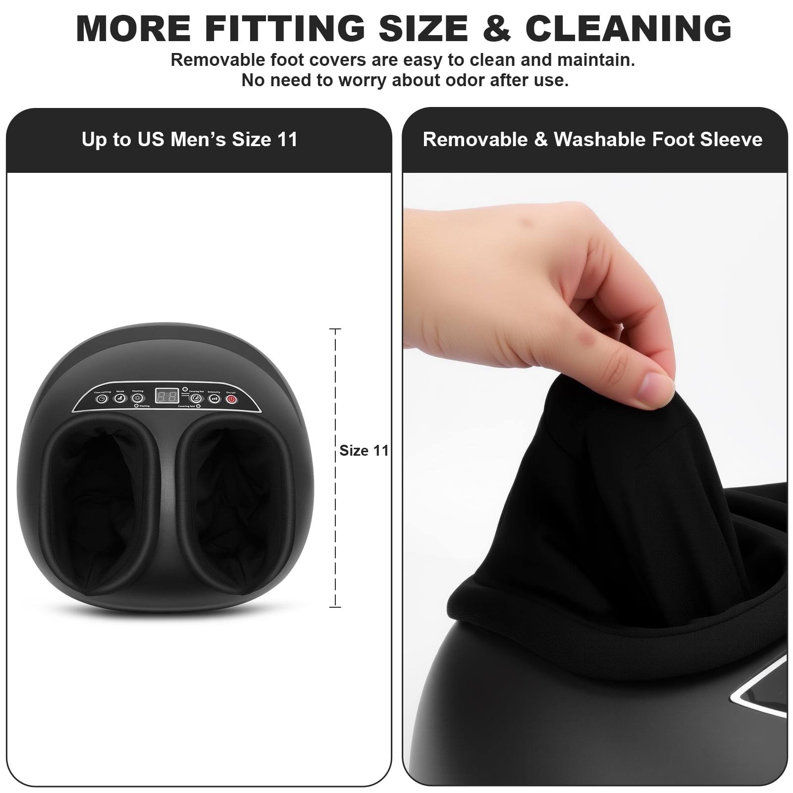 Foot Massager with Heat & Deep-Kneading, Air Compression Shiatsu Foot Massage for Plantar Fasciitis, Circulation, Relaxation & Gift