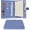 Blue, variant on Wonderpool A4 PU Leather Ring Holder Writing Portfolio Multi Document Case with Removable Binder Clipboard and Functional Pocket for Organizer Office Travel School (Purple)