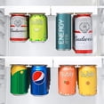 thumbnail image 1 of Refrigerador colgante blanco, dispositivo de almacenamiento de cerveza y bebidas, doble fila, latas de cerveza, refrescos y cola, 1 Uds., 1 of 5