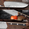 thumbnail image 6 of 3PCS Stainless Steel Chef Knife Set with Wooden Handles Professional Kitchen Cutting Tools Handmade Forged Sharp Meat Fish Slicing Knives Boning Cleaver for Cooking Kitchen Cooking Convenience, 6 of 11