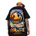 thumbnail image 4 of T-shirt Homme Style National Impression Col Rond Manches Mi-Longues Couple Pull-Over Shirt pour l'Été, 4 of 4