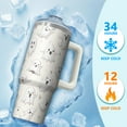 thumbnail image 4 of Halloween Tumbler 30 oz with Handle and Straw Ghost Skeleton Cup Halloween Birthday Gifts Insulated Travel Water Bottle, 4 of 5