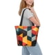 thumbnail image 2 of Balery Geometric Cube Pattern Art Bolsa de Hombro con Diseño, Bolsa Grande y Duradera, Bolsa Versátil para Compras, 2 of 6
