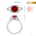 thumbnail image 5 of ANGARA Classic Round Lab Grown 2.1 Ct Ruby Couture Engagement Ring for Women in 14K White Gold (Size-8mm) | July Birthstone, Birthday, Anniversary, Jewelry Gift for Women | Lab-Grown Ruby Ring, 5 of 8
