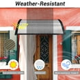 thumbnail image 3 of Yescom 39"X29" Window Awning Door Canopy Polycarbonate Anti-UV30+ Cover Outdoor Rain Snow Protection Patio White Board, 3 of 8