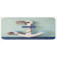 thumbnail image 1 of Anchor Kitchen Mat, Wooden White Rusty Marine Boating Anchor and Rope Motif Design, Plush Decorative Kitchen Mat with Non Slip Backing, 47" X 19", Blue Pale Blue, by Ambesonne, 1 of 1