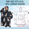 thumbnail image 4 of Oversized Wearable Blanket Hoodie,Jack Russell Terrier Sherpa Blanket Hoodie with Super Pockets,Super Warm Fuzzy Pullover for Women & Men, 4 of 6