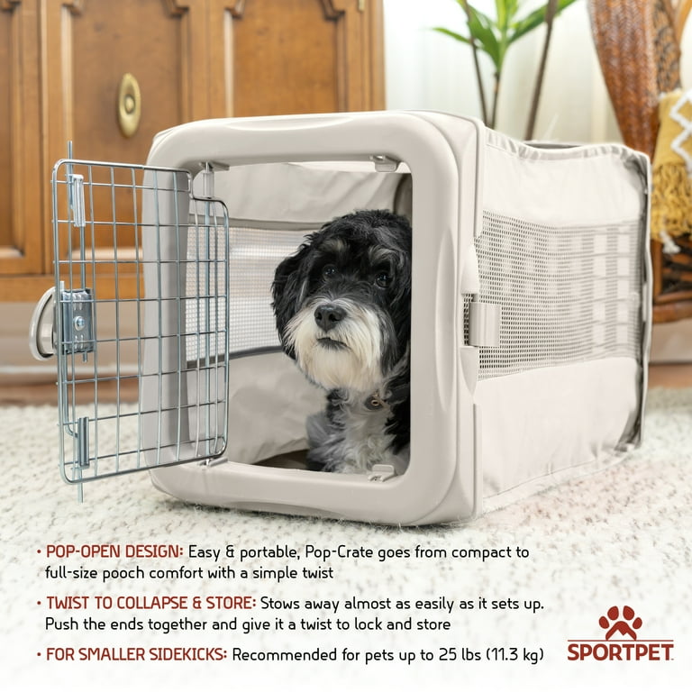 SportPet Small Soft Sided Collapsible Pop Crate - Walmart.com