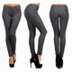 thumbnail image 1 of Jeggings grises para mujer, jeans ajustados, elásticos, sexys, suaves, pantalones tipo lápiz L, 1 of 6