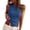 Blue, variant on Sleeveless Tank Tops for Women Round Neck Ribbed Knit T Shirts Y2k Summer Fitted Going Out Shirts, XL