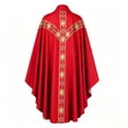 thumbnail image 5 of ZGRBOU Gothic Priest Chasuble Vintage Church Mass Vestment Robe Church Liturgical Vestment for Halloween Cosplay Costume, 5 of 5