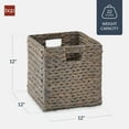 thumbnail image 2 of Best Choice Products 12x12in Hyacinth Baskets, Set of 5 Multipurpose Collapsible Organizers w/ Inserts - Gray, 2 of 7