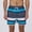 Blue, variant on Azrian Men Print Breathable Lace Waterproof Quarter Pants Beach Shorts Sports Casual Pants