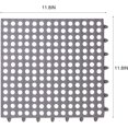 thumbnail image 4 of Jucoan 12 Pack Drainage Interlocking Tiles, 12”x12” Soft PVC Non-Slip Drain Tiles Vented Floor Tiles Shower Mat with Suction Cups for Bathroom Pool Kitchen Locker Room, 4 of 8