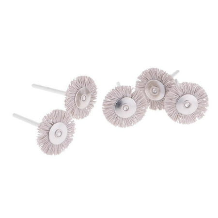 

5 Pieces Soft Abrasive Polishing Buffing Wheel Brushes with 4mm Shank - 25*3mm