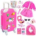 thumbnail image 1 of Funda de accesorios para muñecas, equipaje, viaje, juego para niña de 18 pulgadas, 1 of 7