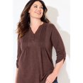thumbnail image 4 of Catherines Women's Plus Size Impossibly Soft Half-Button Swing Top, 4 of 4