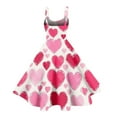 thumbnail image 4 of Valentines Dress for Women Spring Summer Sleeveless Love Heart Print Dresses Elegant Evening Prom Party Dress Multicolor S, 4 of 5