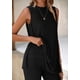 thumbnail image 5 of Pijama PRETTYGARDEN Conjunto de 2 Piezas con Shorts para Estar en Casa Negro XXL, 5 of 8