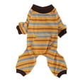 thumbnail image 1 of Striped Dog Pajamas Soft Stretchy Warm 4 Legged Puppy Jumpsuit with Pocket for Spring Home S, 1 of 1