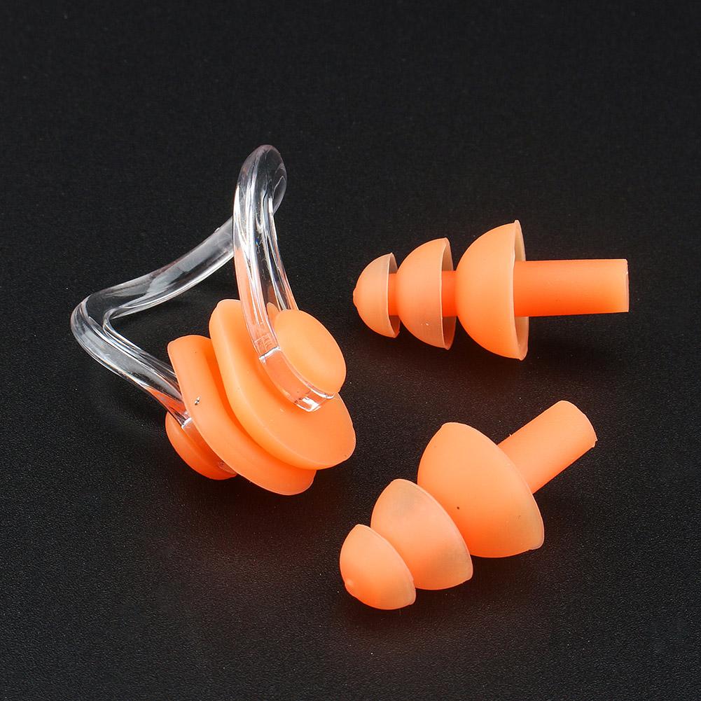 Sonew Silicone Ear Plugs，Silicone Ear Plugs & Nose Clip Combo Set