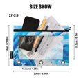 thumbnail image 3 of 2 Pack Pencil Pouch for 3 Ring Binder Zipper Pencil Case Blue with Liquid Clear Window Pencil Bag Organizers, 3 of 6