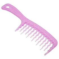 Toyvian Purple Wide Tooth Comb for Women's Gentle on Hair Stylish Design Versatile Use Plastic Material 8.5 Inch
