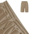thumbnail image 6 of YYDGH Mens Casual Waffle Shorts Elastic Waist Drawstring Textured Summer Beach Shorts, 6 of 9