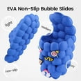 thumbnail image 3 of Kids Bubble Slides with Charms Boys Girls Funny Lychee Bubble Slippers Soft Massage Golf Ball Shoes Non-Slip House Slippers for Shower Bedroom Beach Pool, 3 of 5