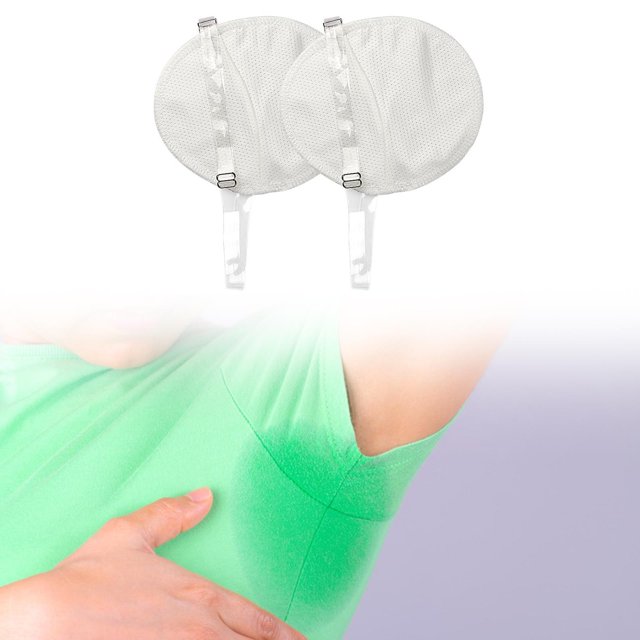 2 protectores para axilas, lavables, invisibles, reutilizables, transpirables y absorbentes del sudor para hombres y mujeres.