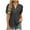 Black, variant on Summer Fashion Oversize Shirts for Womens Casual Print V-Neck Short Sleeve Casual Blouse