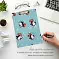 thumbnail image 5 of FMSHPON Merry Christmas Penguins Clipboard Hardboard Wood Nursing Clip Board and Pull for Standard A4 Letter 13x9 inches, 5 of 8