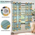 thumbnail image 3 of Yayeee Window Curtains Set of 2 for Living Room Light Filtering 63"x52", Yellow Car Pattern, 3 of 7