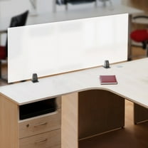 Miumaeov 47*18*2in Acrylic Desk Divider Desktop Privacy Panel Office Partition Clamp-on Desk