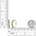 thumbnail image 2 of Gem Stone King 925 Sterling Silver Green Peridot Hoop Earrings for Women | 3.12 Cttw | Gemstone August Birthstone | Round 4MM and 3MM | Fine Jewelry Gifts for Her Mom Women Wife, 2 of 4