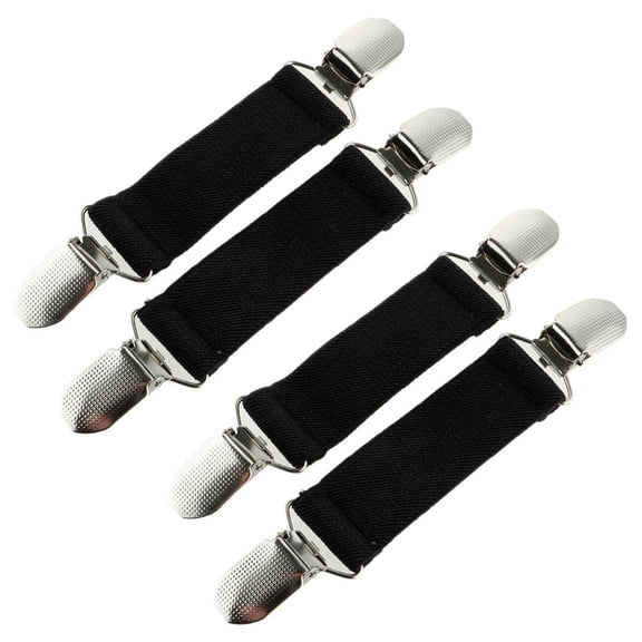 Strong Glove Mitten Clips Stainless Steel Elastic Reliable Grip Strength Versatile Keeper Black
