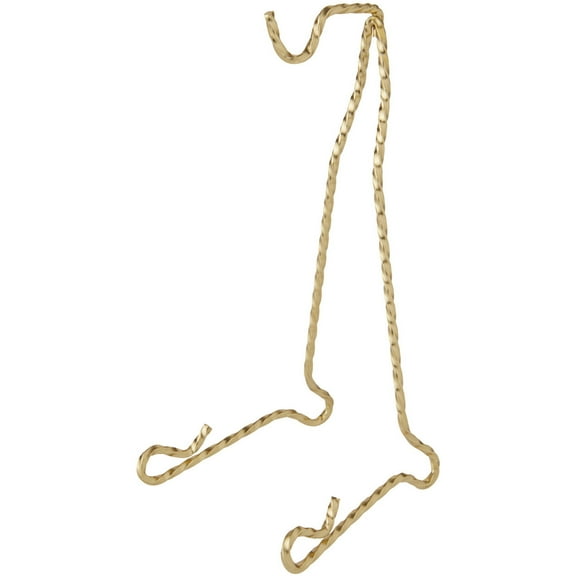 Bard's Twisted Gold-toned Cup and Saucer Stand, 7" H x 3.25" W x 3.5" D, Pack of 3