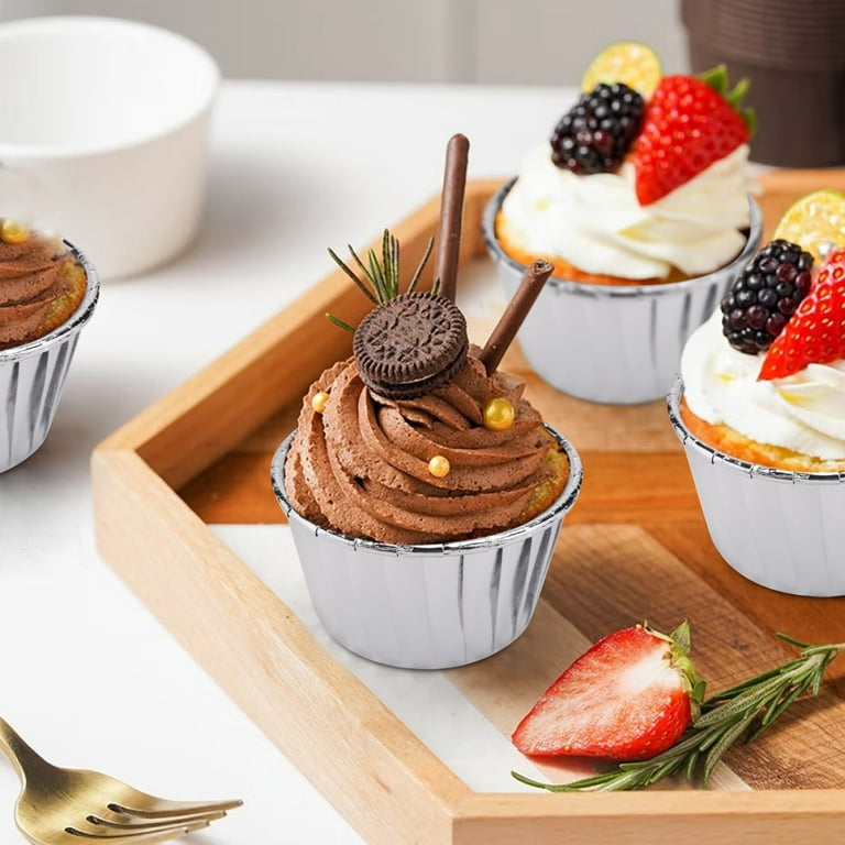 50Pcs Aluminum Foil Muffin Cupcake Cups