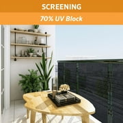 Coolaroo Privacy Screen Shade Fabric with 70% UV Block Protection for Fence, Carports, Balcony, Wind Block, Car Protection, 6' x 100', Black