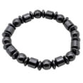 thumbnail image 2 of Paquete de 2 Pulseras Magnéticas Negras con Cuentas para Hombres Y Mujeres, Magnética Cool Biker 2 piezas, 2 of 7