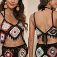 thumbnail image 3 of Ropa de playa para niñas y mujeres, pareo de verano de ganchillo con borlas, fácil de guardar. Camiseta sin mangas, 3 of 5