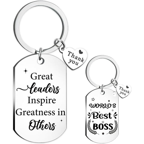 Best Boss Gifts Appreciation Keychain - Bosses Day Retirement Farewell Gift for Boss, Team Leaders for Thanksgiving Christmas